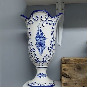 Dated And Signed Hand Painted Portugal Vase